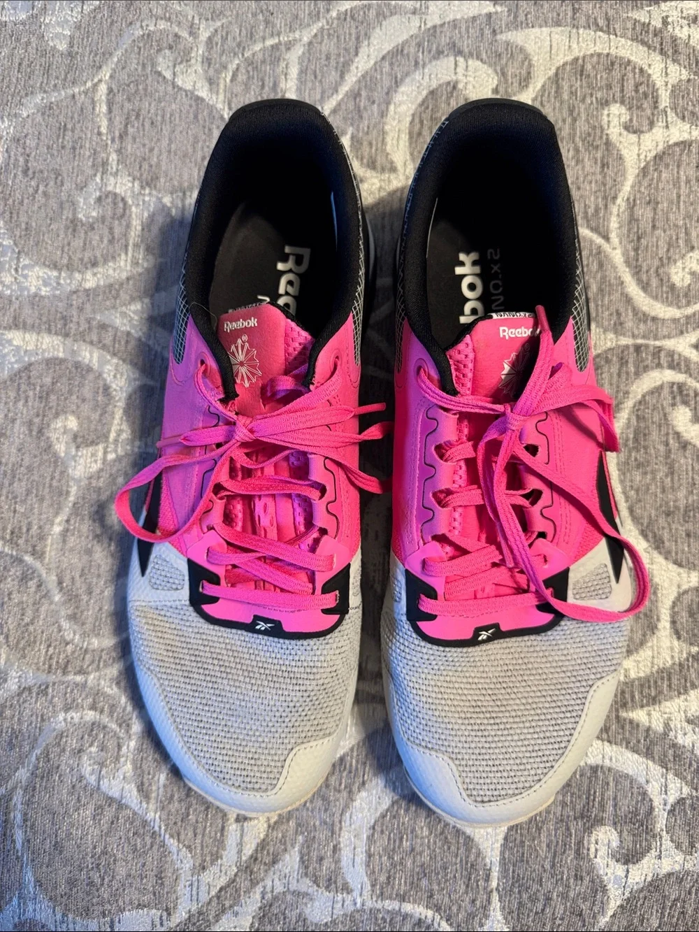 Reebok Men’s Nano 6000 Pink, Gray and Black Cross-Training Shoe Size 11